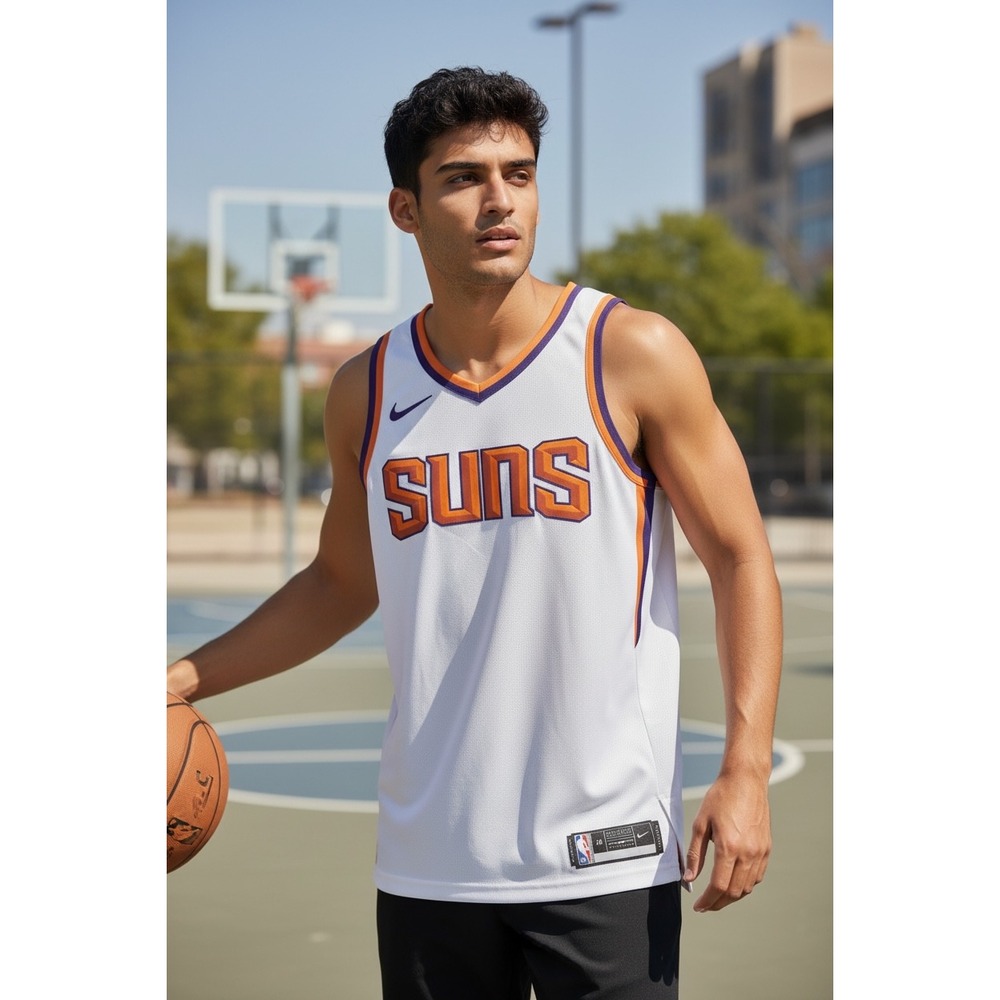 Nike Phoenix Suns Association Edition Authentic Jersey White FB1817-100 Mens 48